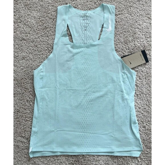 Nike Dri-FIT ADV AeroSwift Racing Running Singlet Jade Ice DM4624-346 Mens XXL - Picture 2 of 11